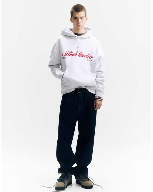 Pull&Bear – kapuzenpullover in White für Herren