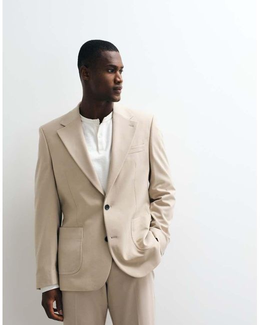 ASOS Natural Flexmaxtm Slim Suit Jacket for men