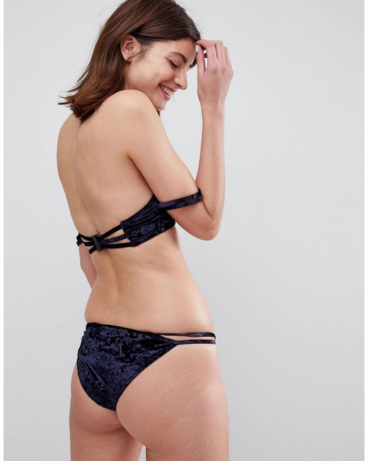 navy velvet bikini