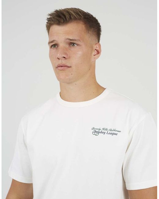 Brave Soul White Cotton Relaxed Fit Graphic T-Shirt for men