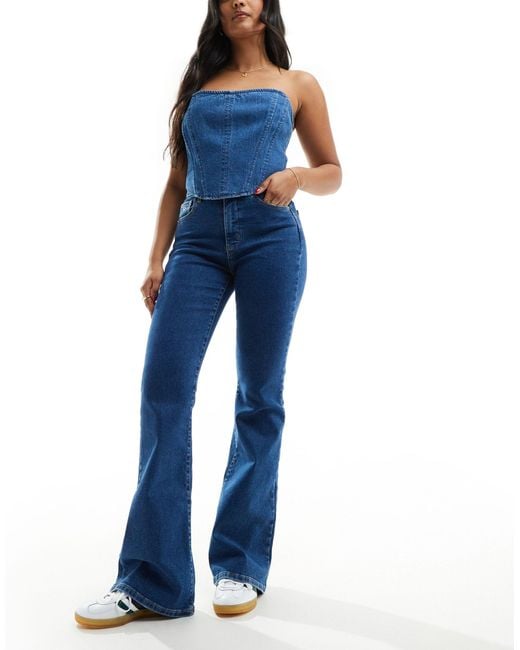 Tommy Hilfiger Blue Sylvia High Waisted Flared Jeans
