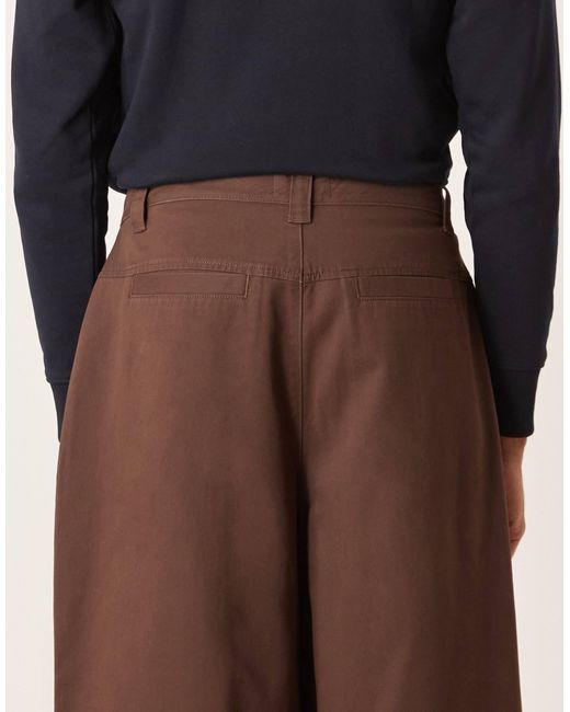 ASOS – weite oversize-chinohose in Brown für Herren