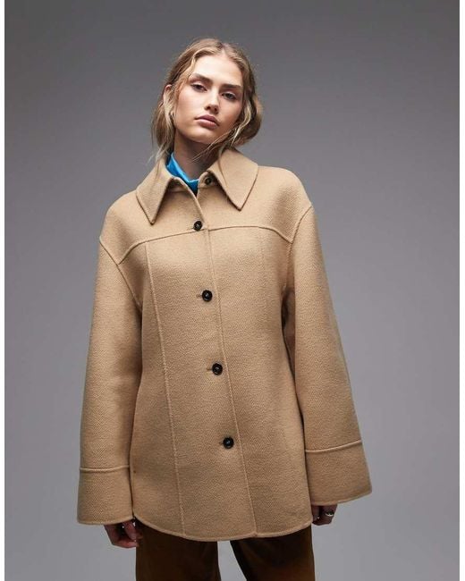 & Other Stories Natural Wool Rich Short Collared Jacket