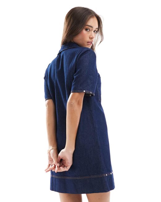 ASOS Blue – hemdkleid aus denim