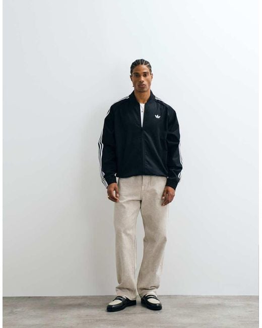 Adidas Originals Blue Sst Adicolor Classics Cotton Twill Tracktop for men