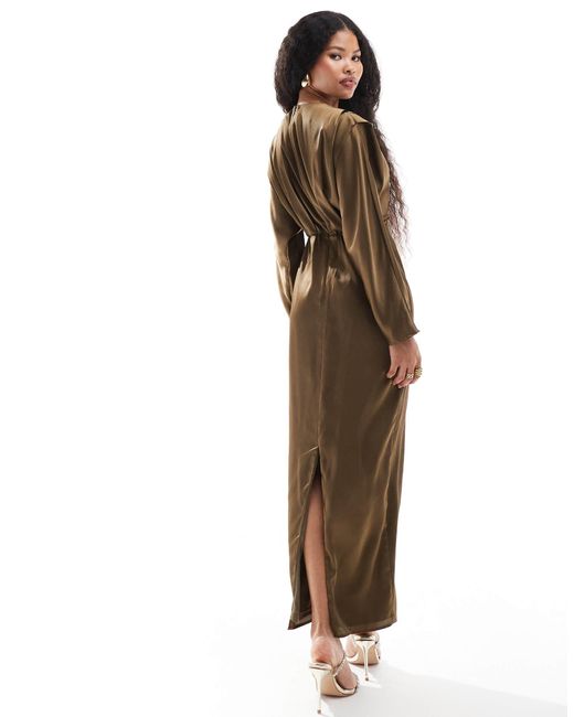 TFNC London Natural – satin-maxikleid