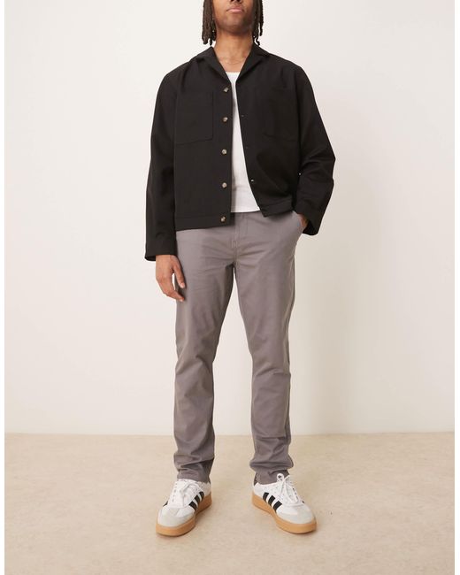 Pantalon chino ajusté - foncé New Look pour homme en coloris Natural