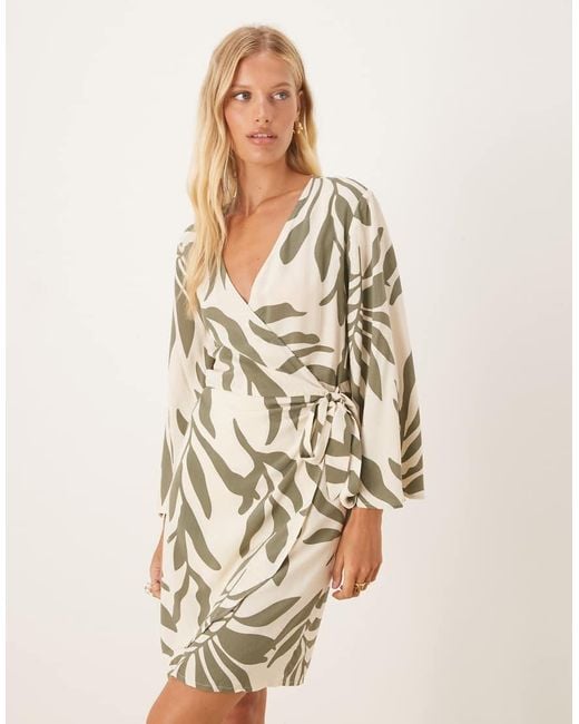 Jdy Natural Wrap Kimono Dress