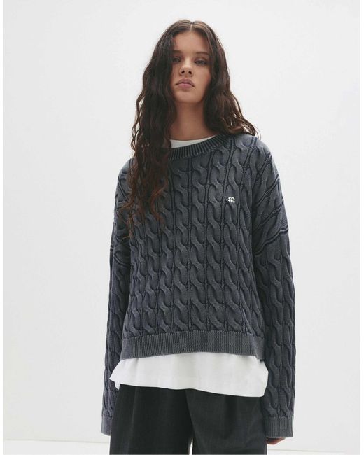 Pull&Bear Gray – strickpullover