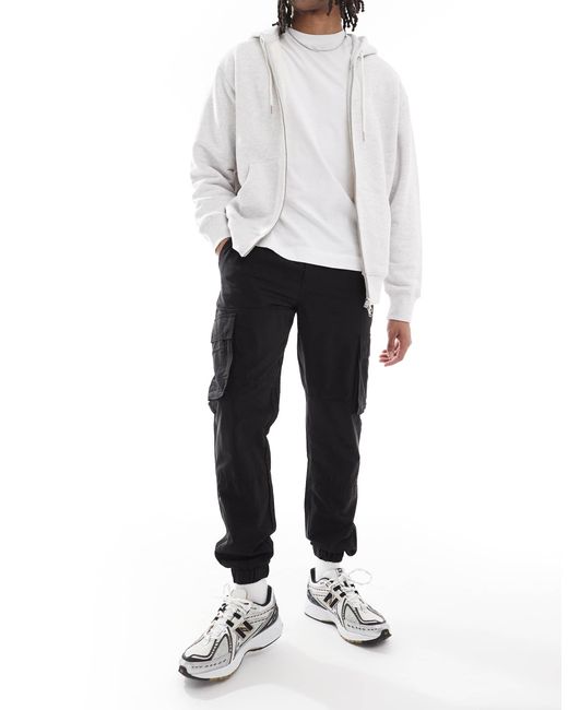 Only & Sons White Tapered Tech Cargo for men