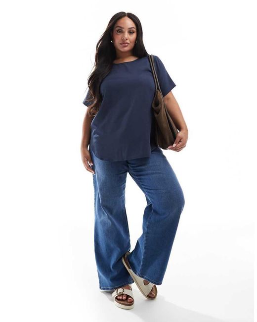 ONLY Blue Short Sleeve Top