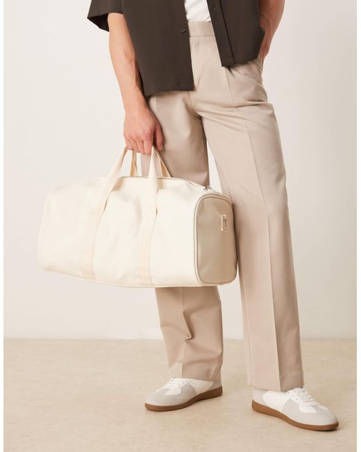 ASOS – canvas-reisetasche in Natural für Herren