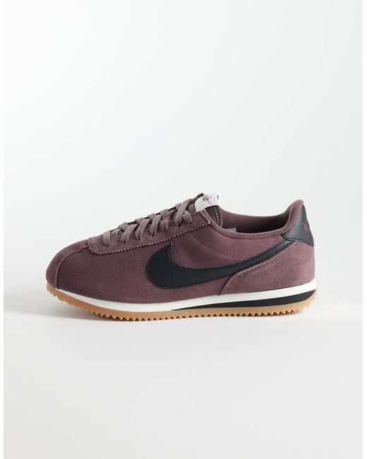 Nike Purple Cortez Suede Trainers
