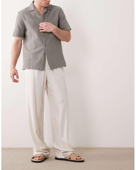 ASOS Multicolor baggy Linen Blend Pants for men