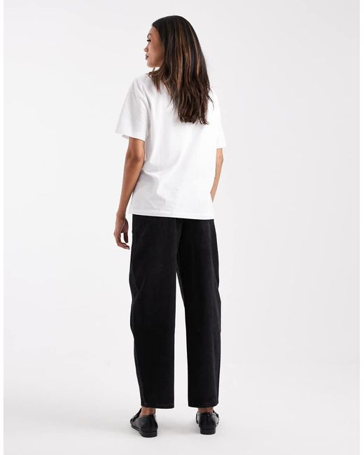 ASOS White Asos Design Maternity Slim Barrel Leg Jeans