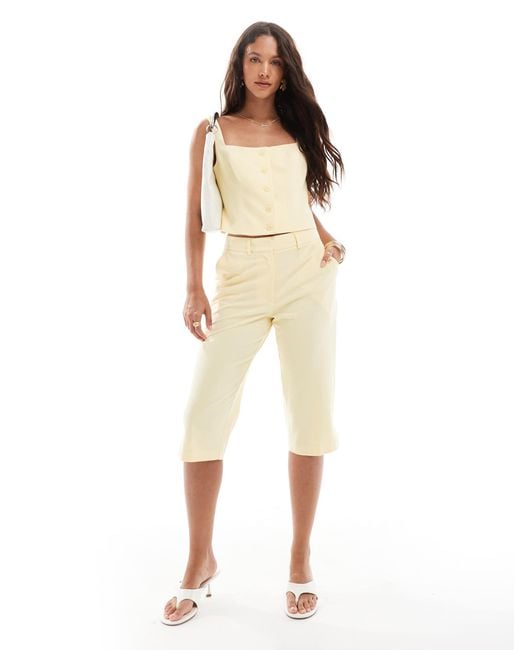 ASOS Natural Tailored Capri Trouser