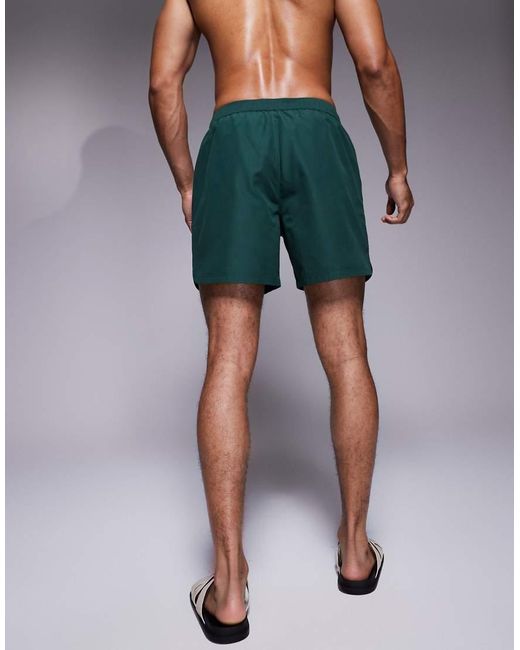 Pantaloncini Da Bagno Lunghezza Media Verdi Con Ricamo di ASOS in Green da Uomo