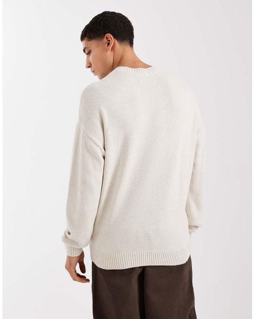 Hollister Natural Boxy Open Hem Ski Motif Jumper for men