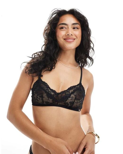 Bralette Sin Relleno De Encaje Origins De DORINA de color Black