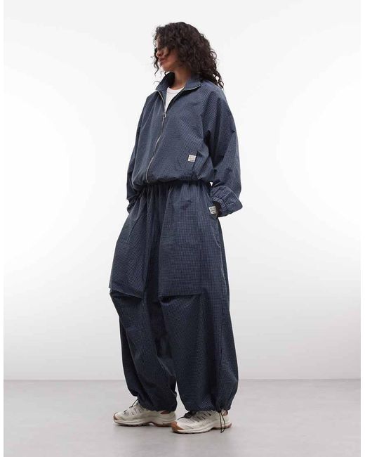 Collusion Blue Xl baggy Nylon Track Jacket