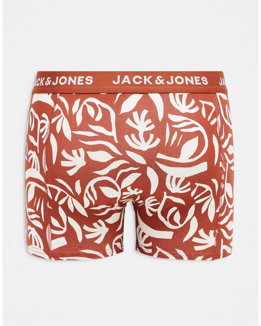 Jack & Jones White 3 Pack Trunks for men