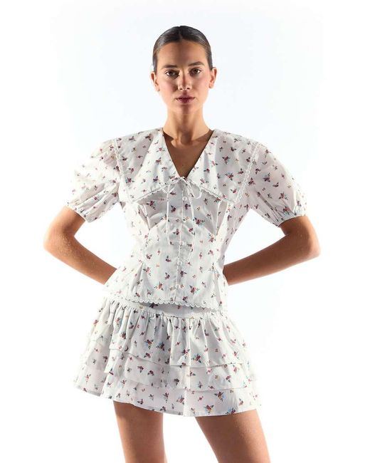 Collective The Label White Peplum Mini Skirt
