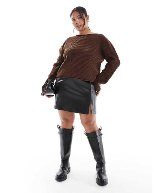ASOS Asos Design Curve in het Brown