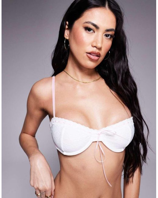 Wild Lovers Pink Lena Cotton Lace Underwired Bra