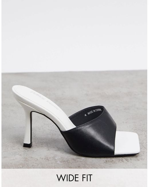 Public Desire Gray Arya Square Toe Mules