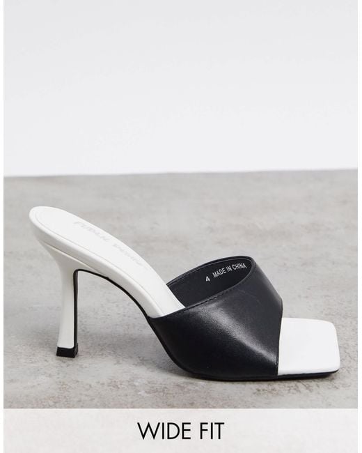 Public Desire Gray – arya – mules mit eckiger zehenpartie