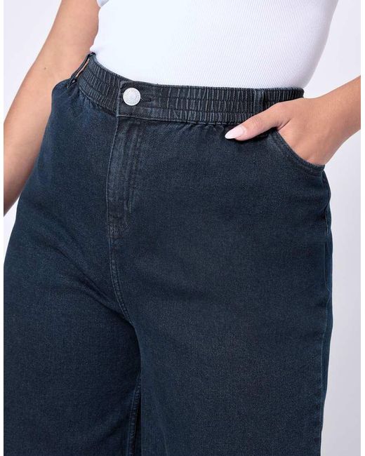 Yours Clothing Blue Wide Leg Slouchy Jeans