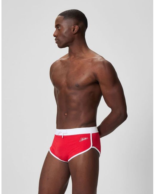 Speedo Red Jetstream Texture 3.5" Swim Brief for men
