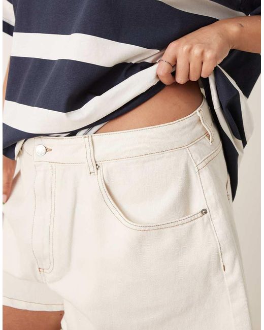 ASOS Multicolor Asos Design Curve Denim Longline A Line Shorts