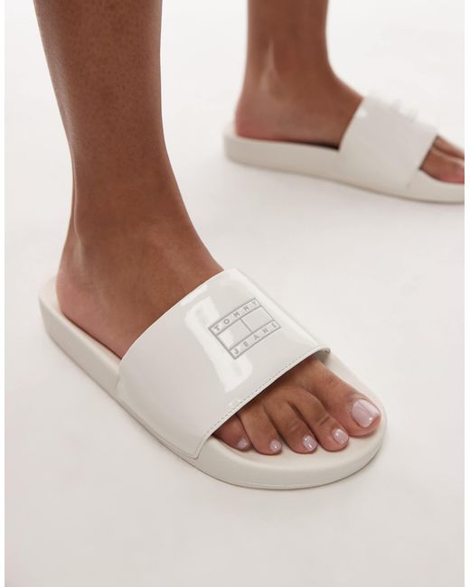 Tommy Hilfiger Brown Flag Logo Sandals