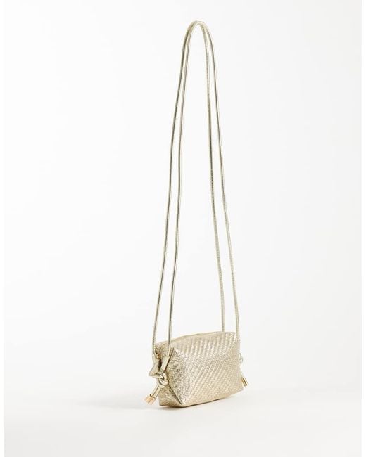 ASOS Natural Weave Mini Cross Body Bag