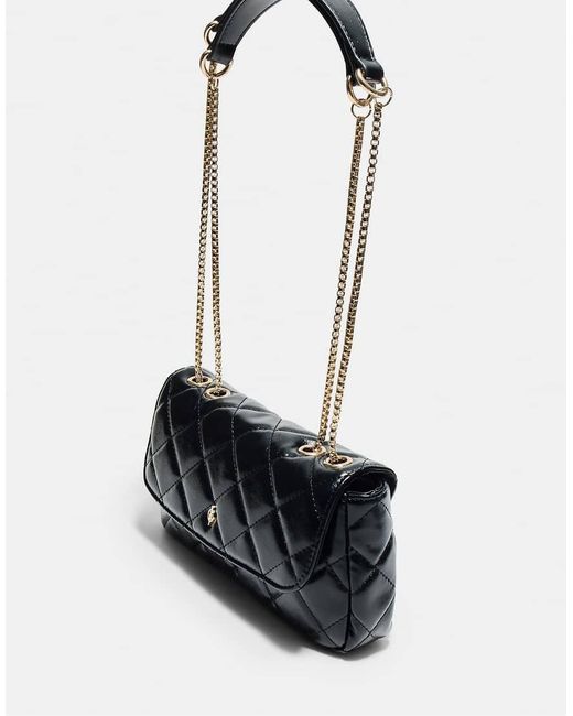 Stradivarius White Quilted Chain Crossbody Bag