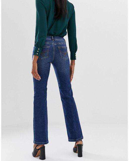 blue kick flare jeans