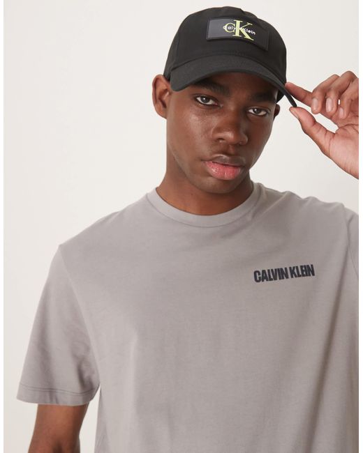 Calvin Klein Gray Patch Logo Cap for men