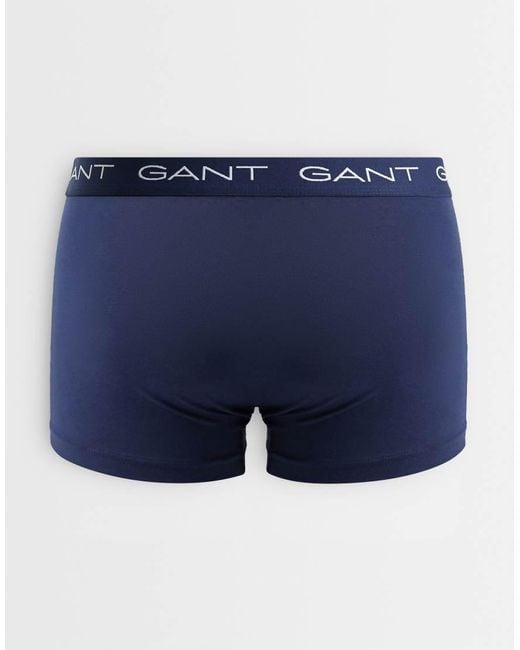 Gant Blue 3 Pack Of Trunks for men