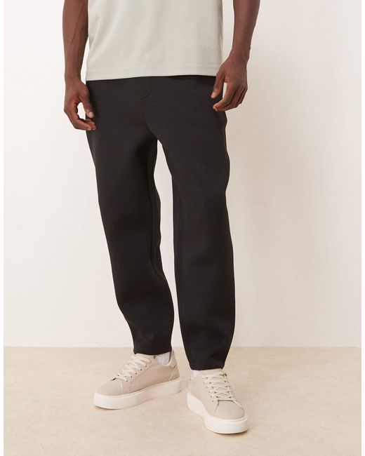 ASOS Black Heavyweight Tapered jogger for men