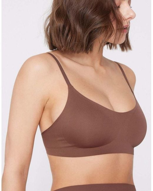 Tezenis Brown Natural Lifting Laser Cut Triangle Bra