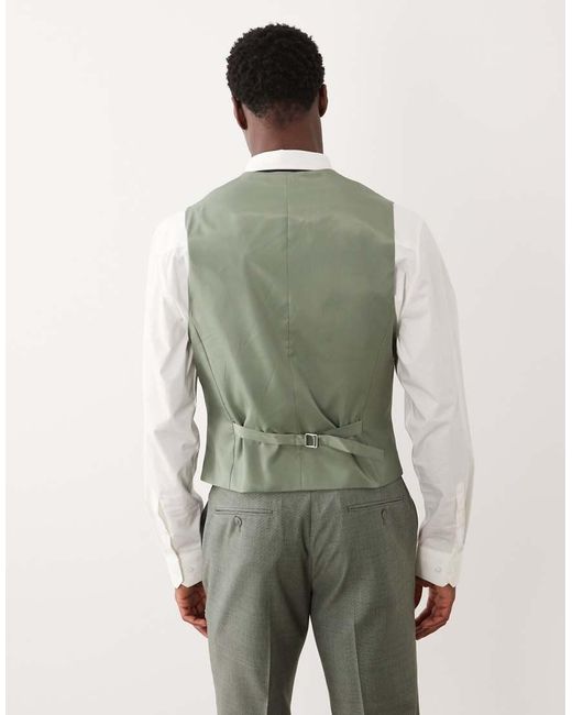 ASOS Green Slim Suit Waistcoat for men