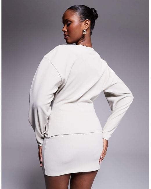 ASOS Gray – geripptes oberteil