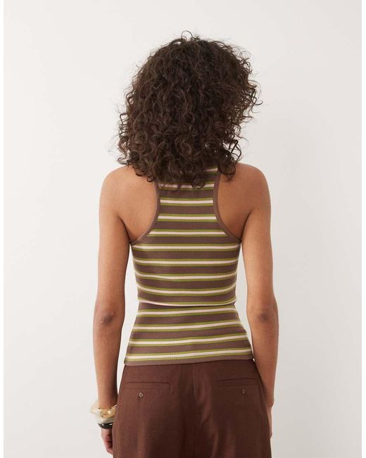 ASOS Brown Racer Vest Top