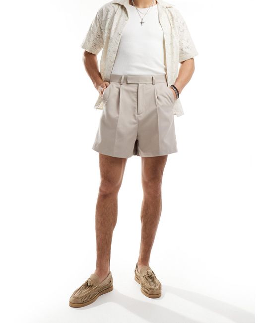 Bermuda court habillé - taupe ASOS pour homme en coloris Natural