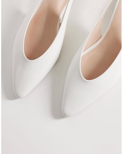 Raid White Piella Slingback Flats