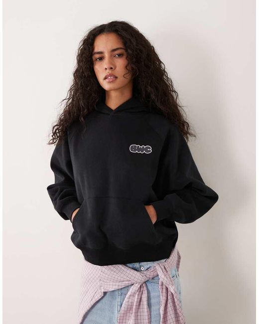Cotton On Black Wellness Club Graphic Hoodie