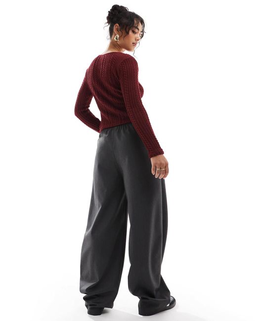 ASOS Purple – elegante barrel-leg-hose