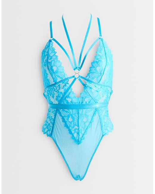 Ann Summers Blue Confession Crotchless Bodysuit