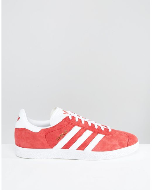 adidas originals red suede gazelle sneakers
